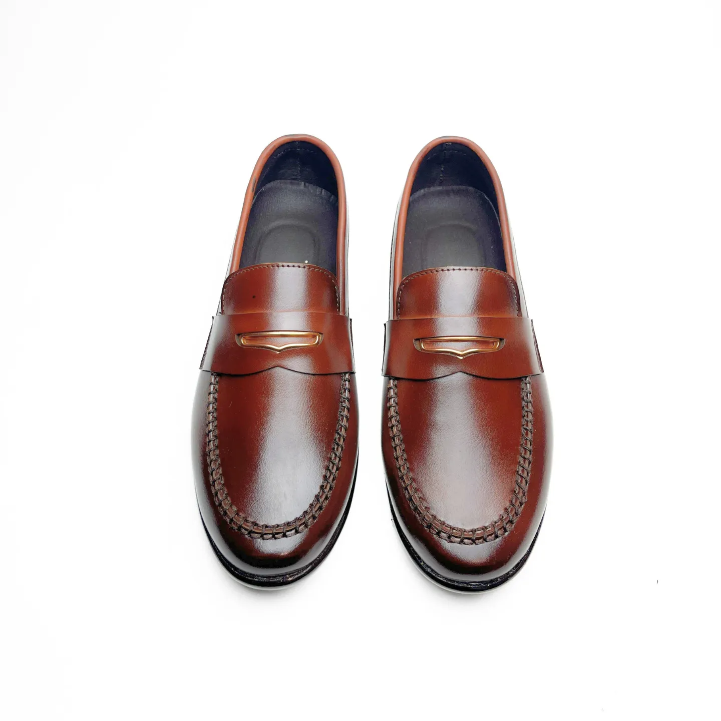 Rustic Charm Vegan Leather Loafers (Tan)(1005)