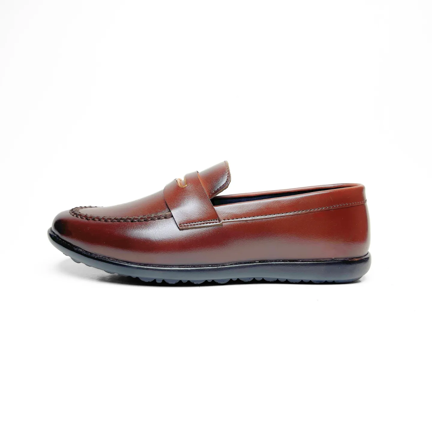 Rustic Charm Vegan Leather Loafers (Tan)(1005)