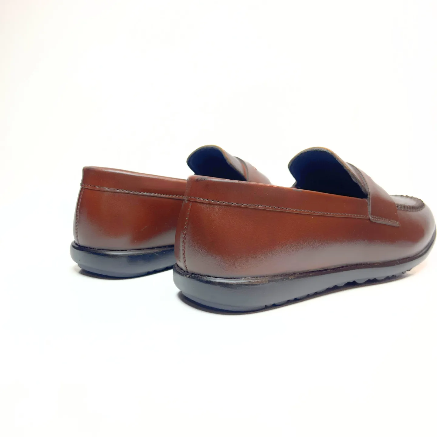 Rustic Charm Vegan Leather Loafers (Tan)(1005)