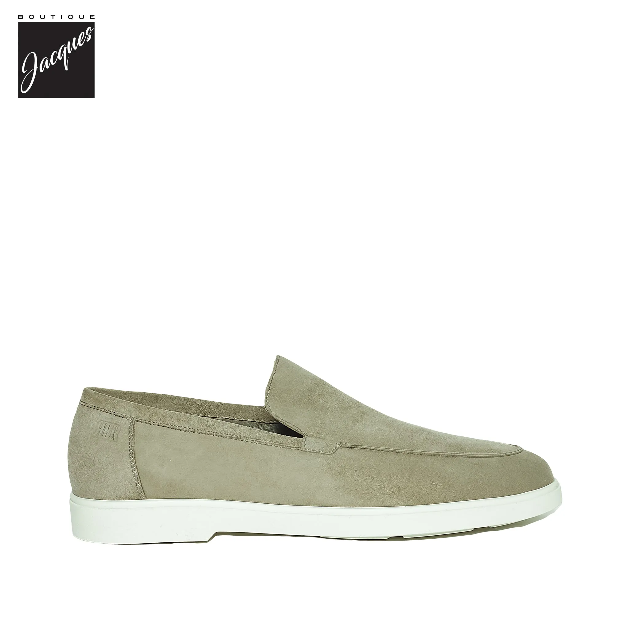 Sage Green (Verde) Deer-Skin Suede Unlined Loafers - Fabiano Ricci