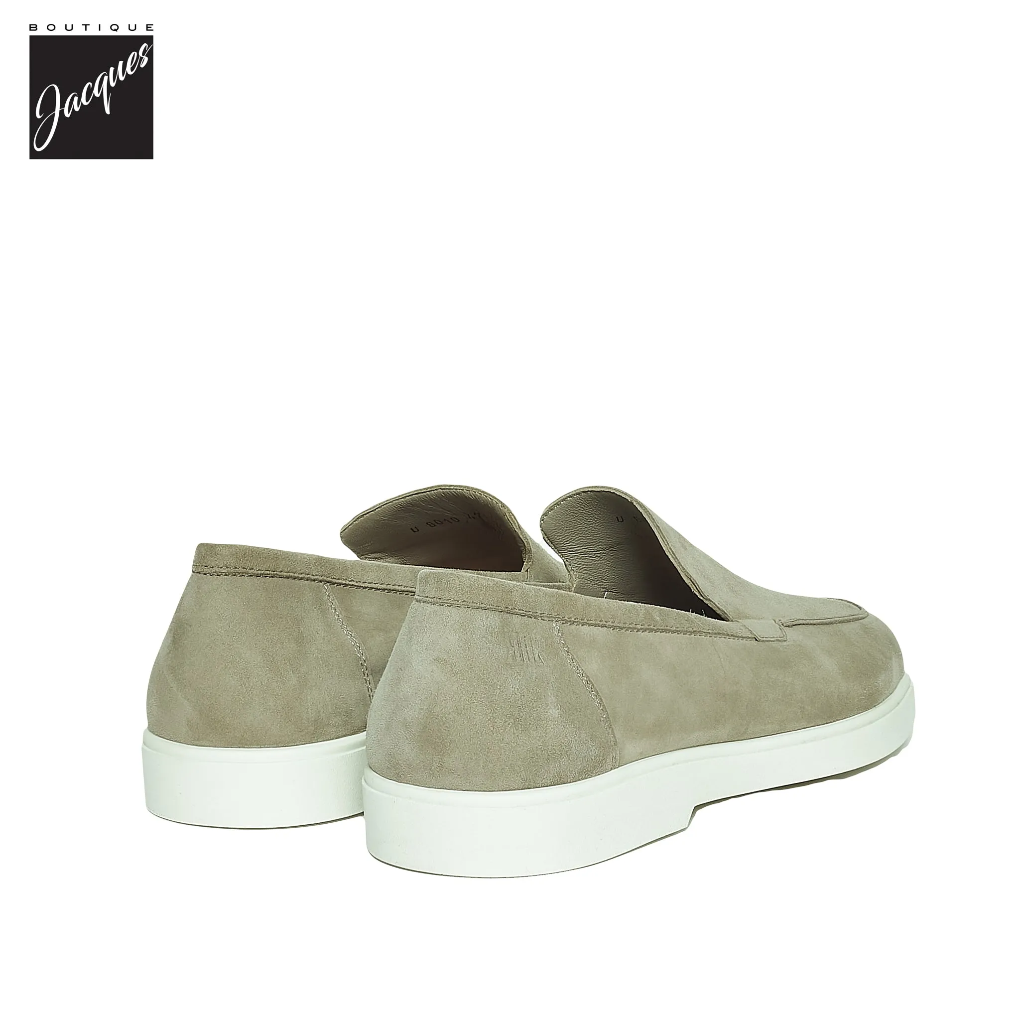 Sage Green (Verde) Deer-Skin Suede Unlined Loafers - Fabiano Ricci