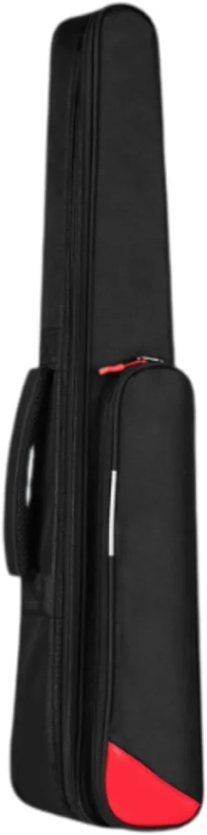 Sax Clarinet Bag Digital Wind Instrument Backpack Portable Shockproof Cross Body Bag for Crampon Clarinet Electric Flute, Black with red