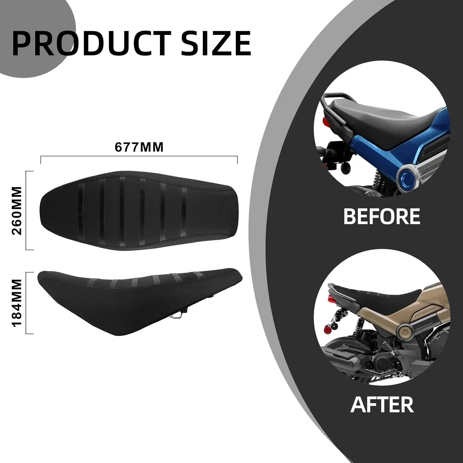 Seat Cover for Navi,Motorcycle Non-Slip Cushion Covers Protector for Navi 110/Navi110 - Black
