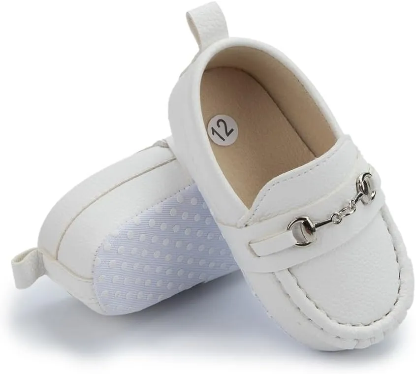 Sekantrol Baby Girls Boys Shoes,Infant Toddler Soft Sole Non Slip Flat Lazy Cute Loafers,Unisex Casual Oxford Dress Shoes