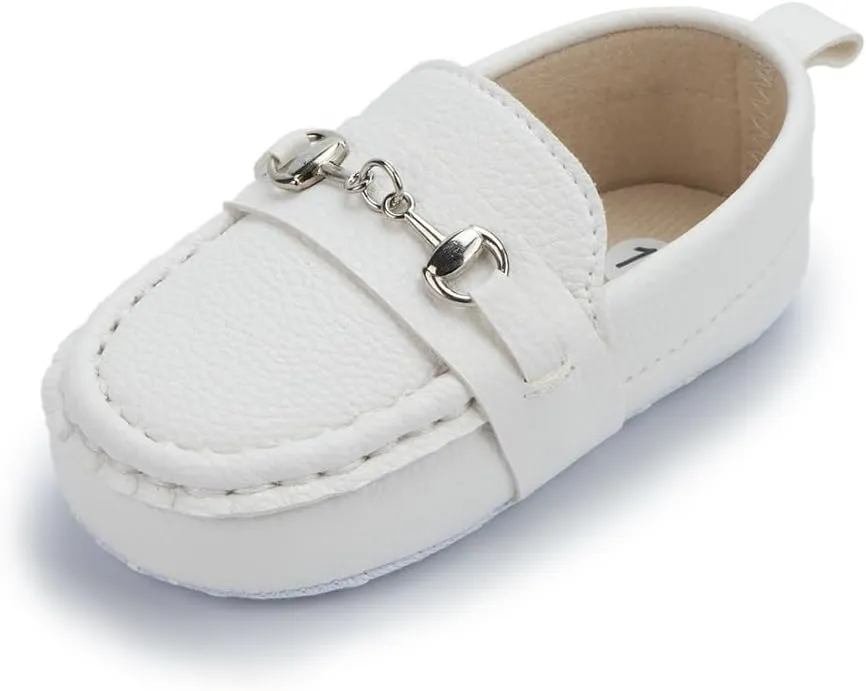 Sekantrol Baby Girls Boys Shoes,Infant Toddler Soft Sole Non Slip Flat Lazy Cute Loafers,Unisex Casual Oxford Dress Shoes