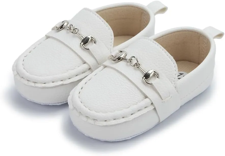 Sekantrol Baby Girls Boys Shoes,Infant Toddler Soft Sole Non Slip Flat Lazy Cute Loafers,Unisex Casual Oxford Dress Shoes