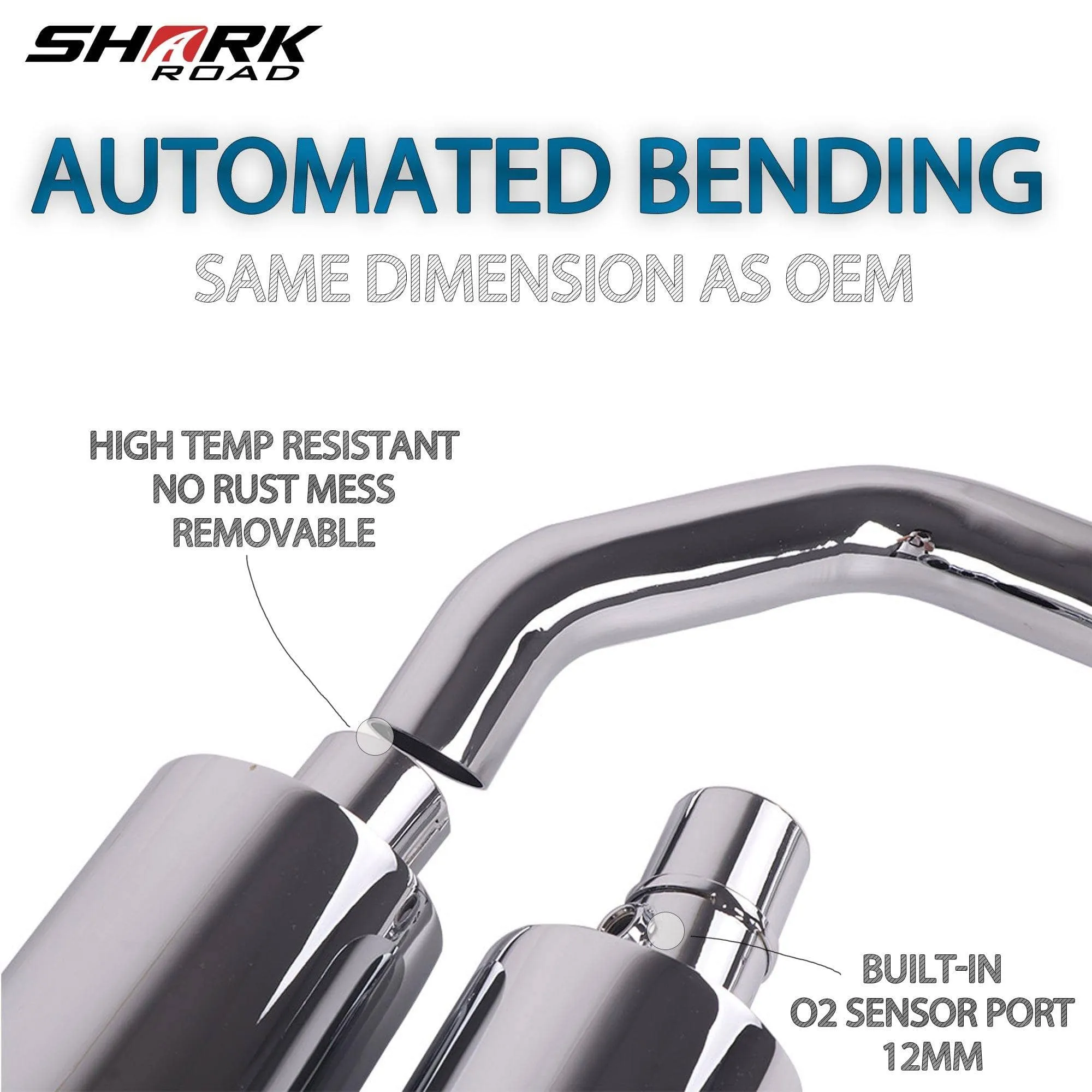 Sharkroad Exhaust Slip On Muffler For Kawasaki Vulcan Voyager 1700 Touring Models