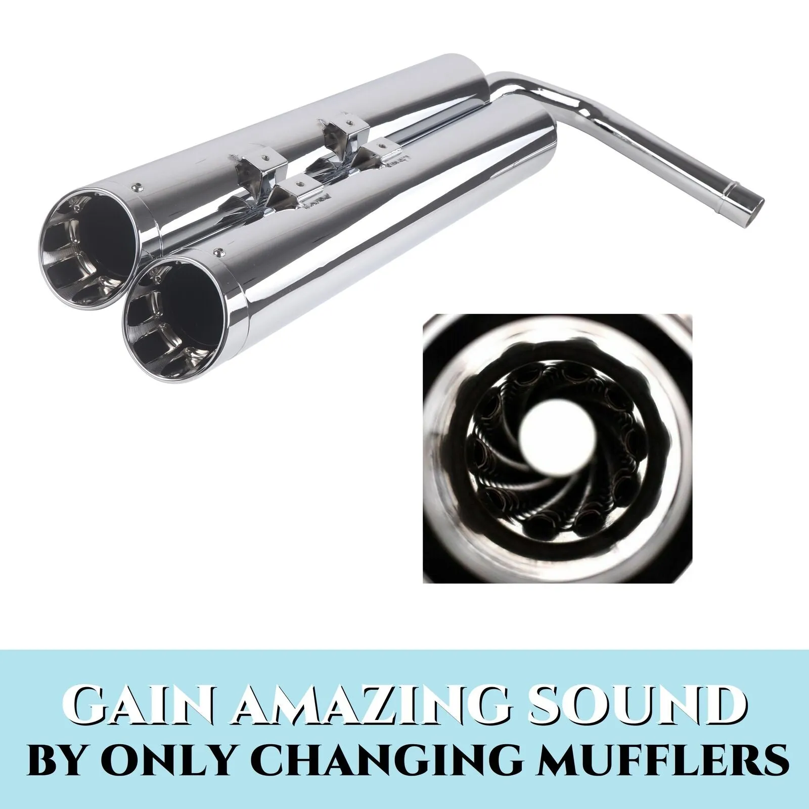 Sharkroad Exhaust Slip On Muffler For Kawasaki Vulcan Voyager 1700 Touring Models