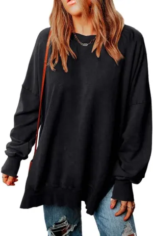 SHEWIN Womens Sweatshirt Casual Long Sleeve Crewneck Lightweight Pullover Tops Loose Sweatshirts