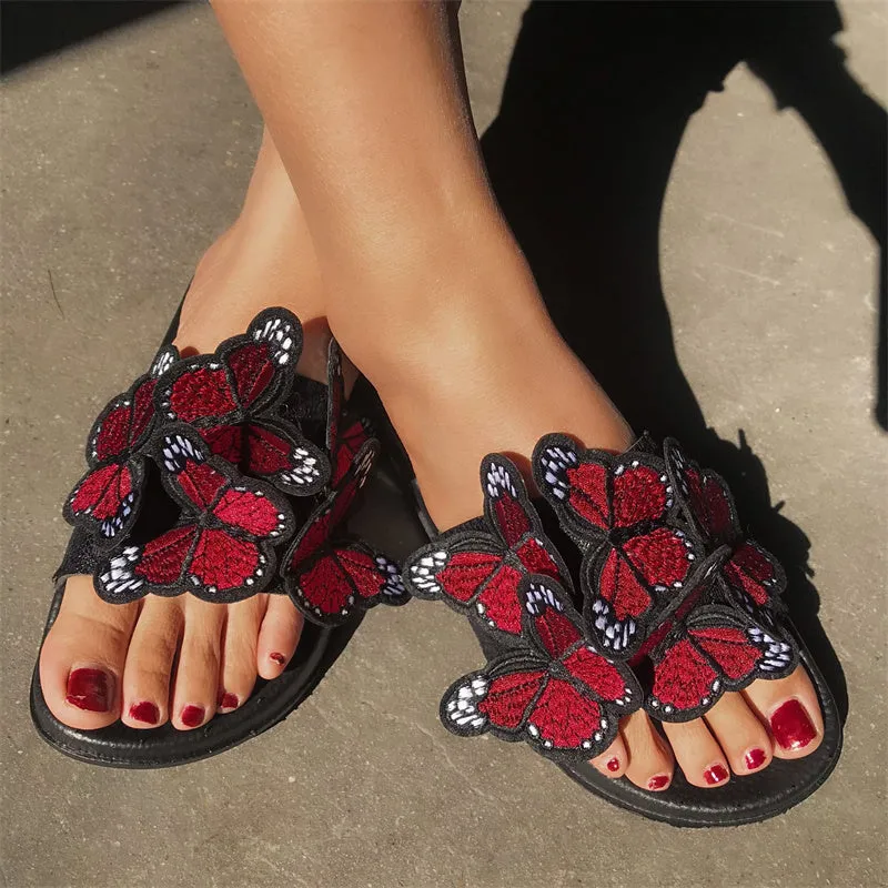 Shoes Fast international shipping Daily High-capacity functionality Butterfly Round Out Casual Patchwork Comfortable Door