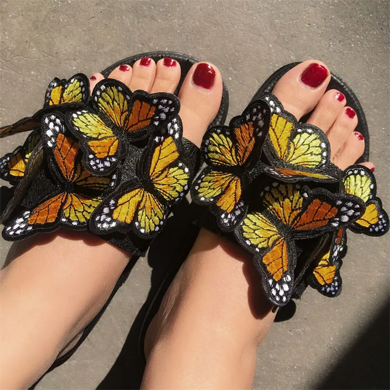 Shoes Fast international shipping Daily High-capacity functionality Butterfly Round Out Casual Patchwork Comfortable Door