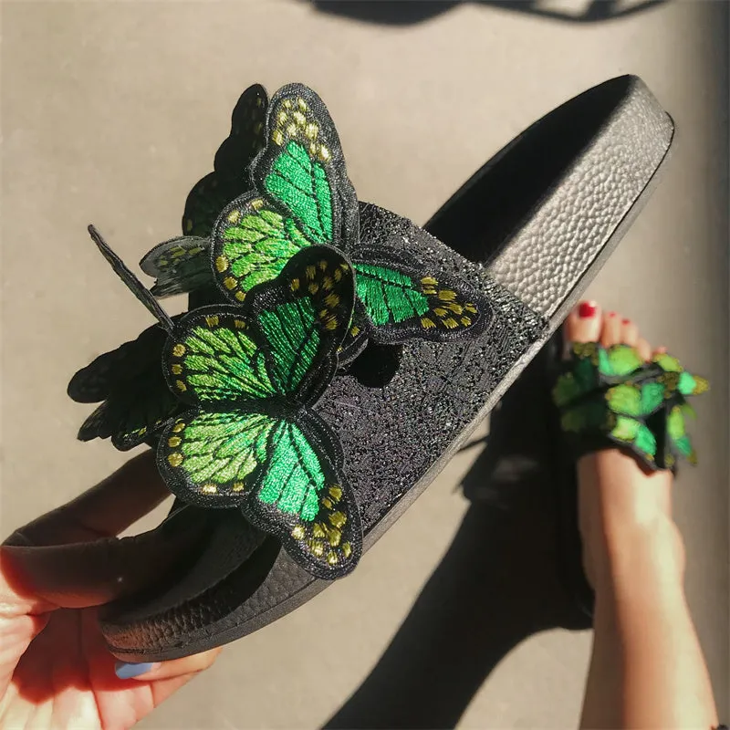 Shoes Fast international shipping Daily High-capacity functionality Butterfly Round Out Casual Patchwork Comfortable Door