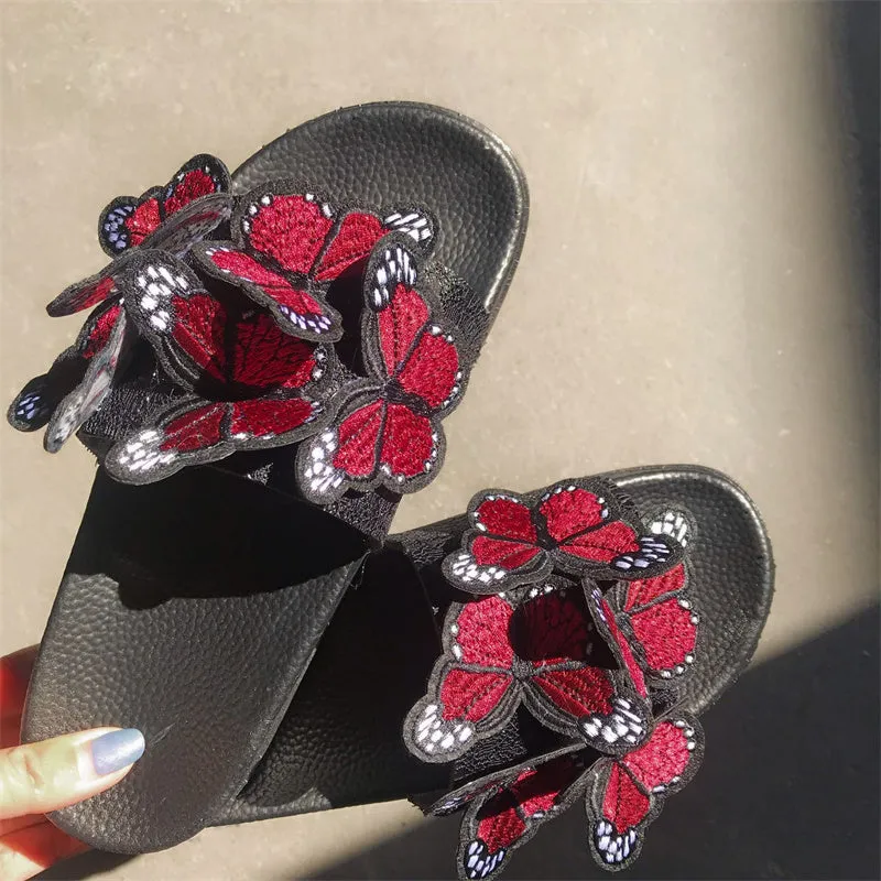 Shoes Fast international shipping Daily High-capacity functionality Butterfly Round Out Casual Patchwork Comfortable Door