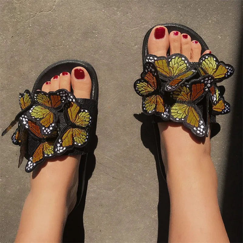 Shoes Fast international shipping Daily High-capacity functionality Butterfly Round Out Casual Patchwork Comfortable Door