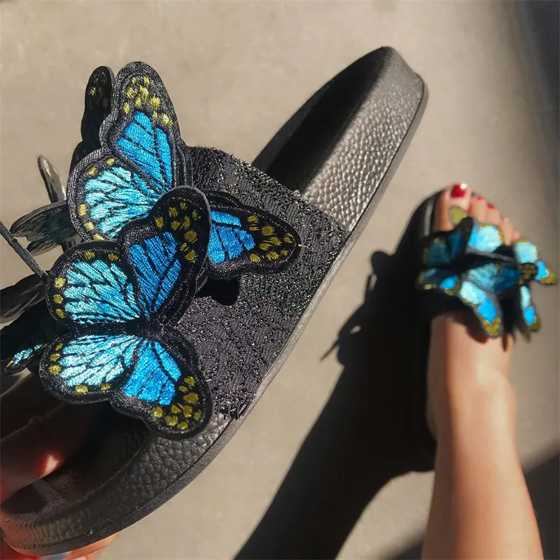Shoes Fast international shipping Daily High-capacity functionality Butterfly Round Out Casual Patchwork Comfortable Door