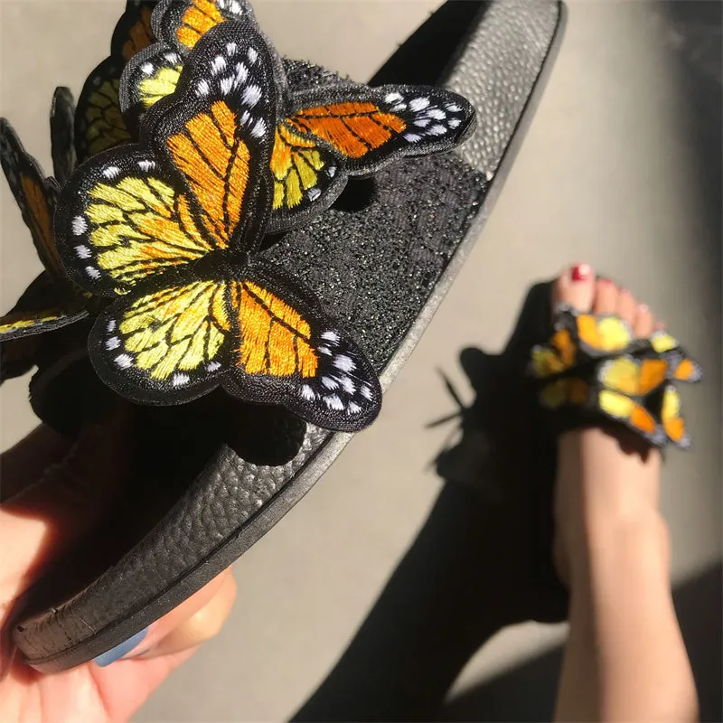 Shoes Fast international shipping Daily High-capacity functionality Butterfly Round Out Casual Patchwork Comfortable Door