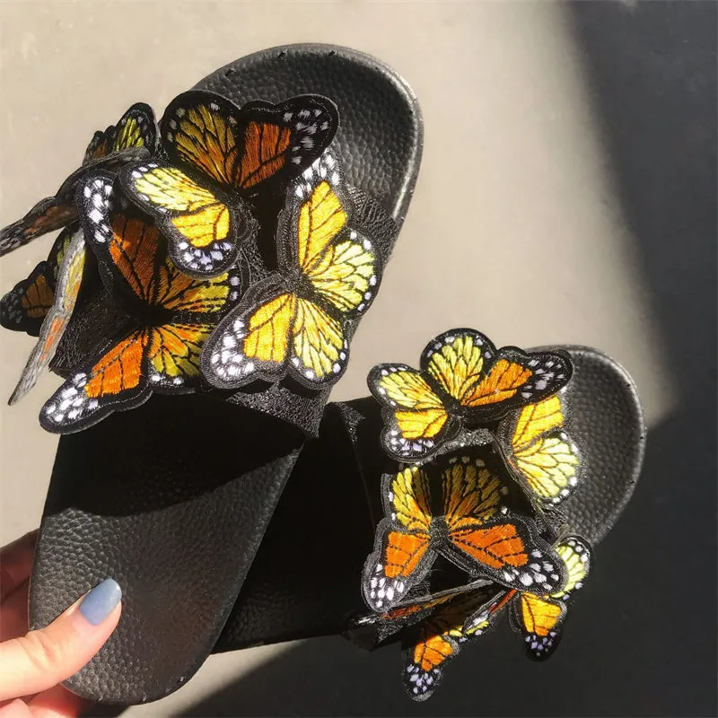 Shoes Fast international shipping Daily High-capacity functionality Butterfly Round Out Casual Patchwork Comfortable Door