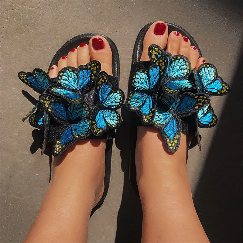 Shoes Fast international shipping Daily High-capacity functionality Butterfly Round Out Casual Patchwork Comfortable Door