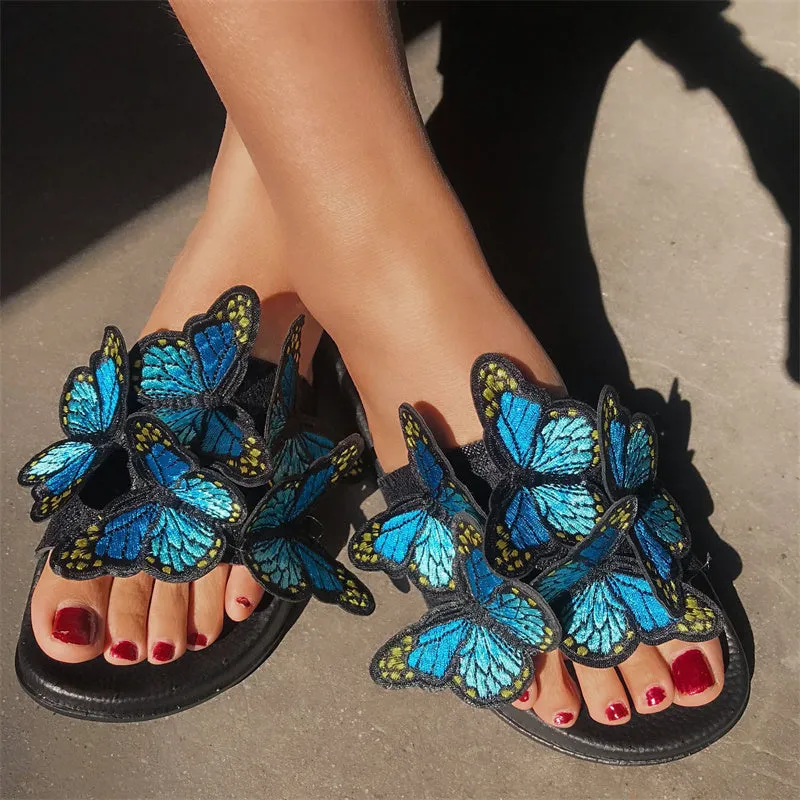 Shoes Fast international shipping Daily High-capacity functionality Butterfly Round Out Casual Patchwork Comfortable Door