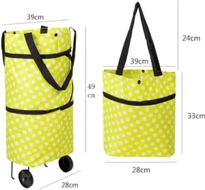 Shopping cart Large Capacity tug cart Supermarket Trolley Bag Household Portable tug Bag 2-Wheel Tote Bag Shopping Bag Foldable Grocery cart (Color : C)