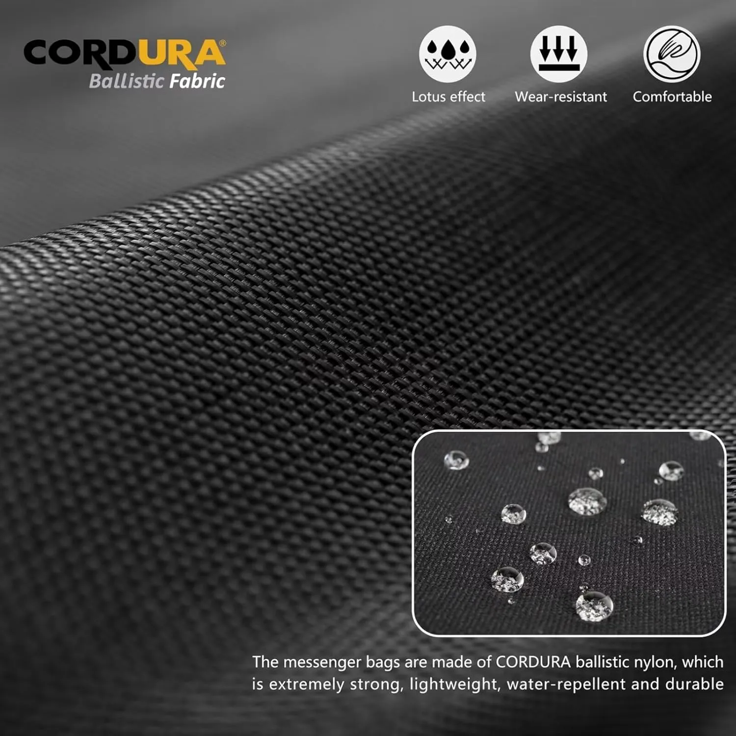 Shoulder Bag Water Repellent Durable Crossbody Bag with Reflective Zipper Rope and Soft Strap for Adult