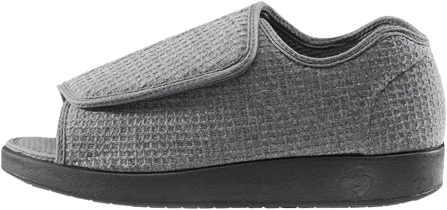 Silverts Diabetic Open-Toe Shoes for Men | Extra-Wide Non-Slip Comfortable Slippers for Elderly, Swelling, Sensitive Feet
