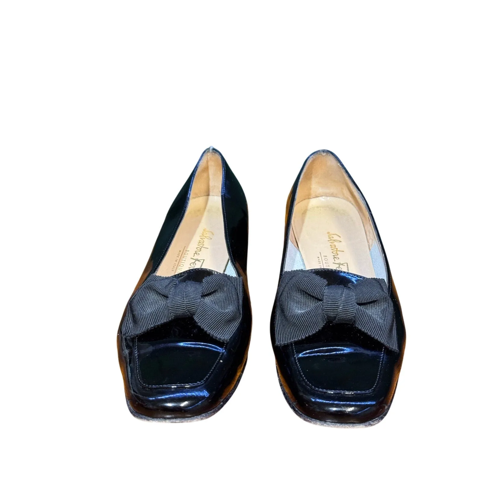 size  7B Salvatore Enhanced Women's patent loafers Ferragamo Free international delivery leather