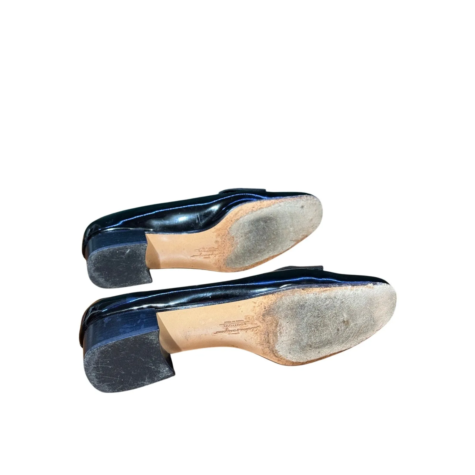 size  7B Salvatore Enhanced Women's patent loafers Ferragamo Free international delivery leather