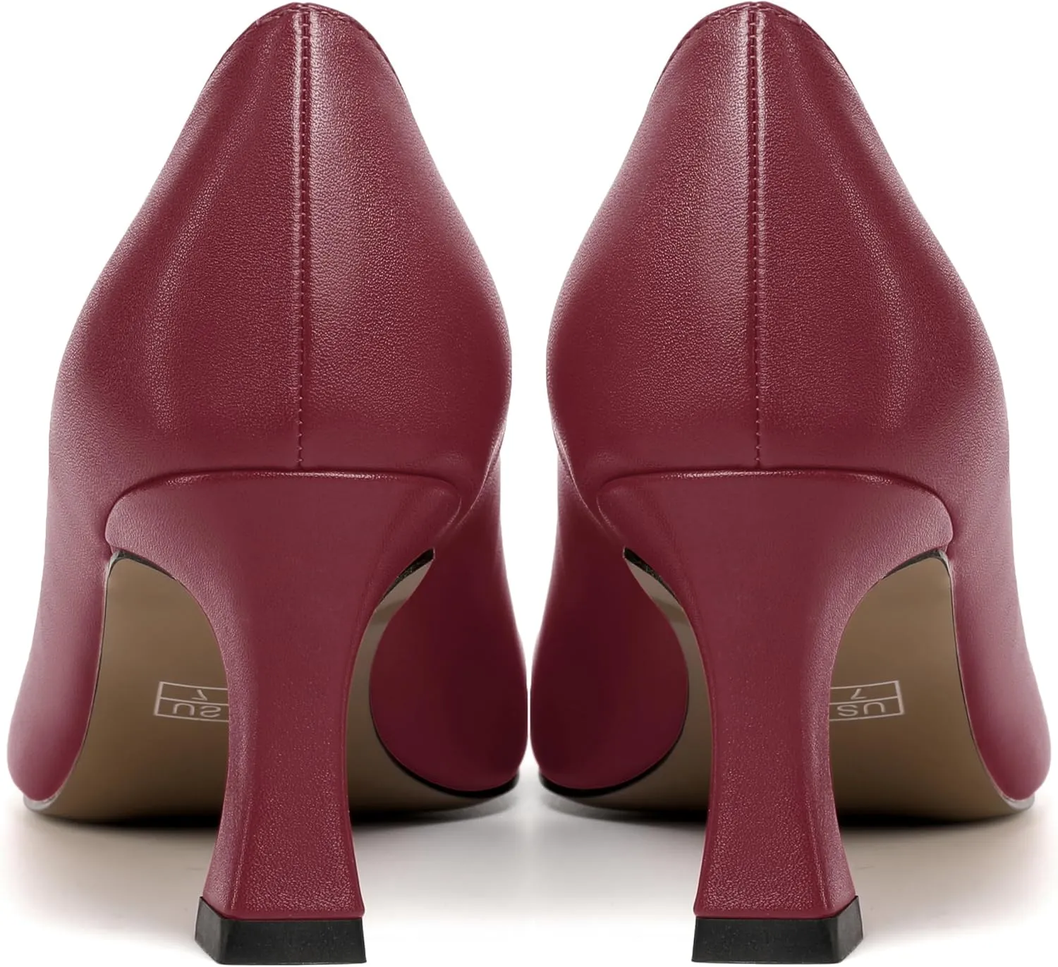 SKYSTERRY Womens Wedding Solid Patent Round Toe Slip On Dress Spool Mid Heel Pumps Shoes 2.5 Inch