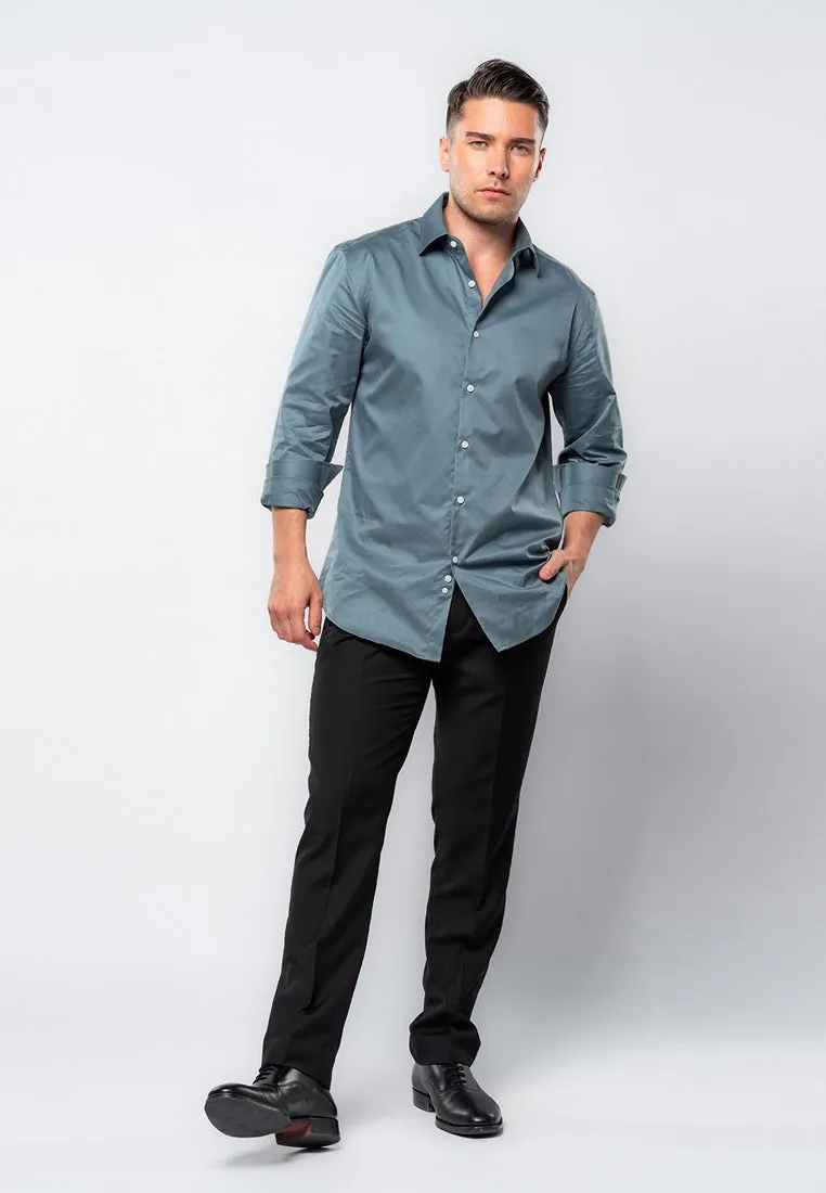 SLIM-FIT SHIRT IN EASY-IRON PREMIUM OXFORD WITH NATURAL STRETCH