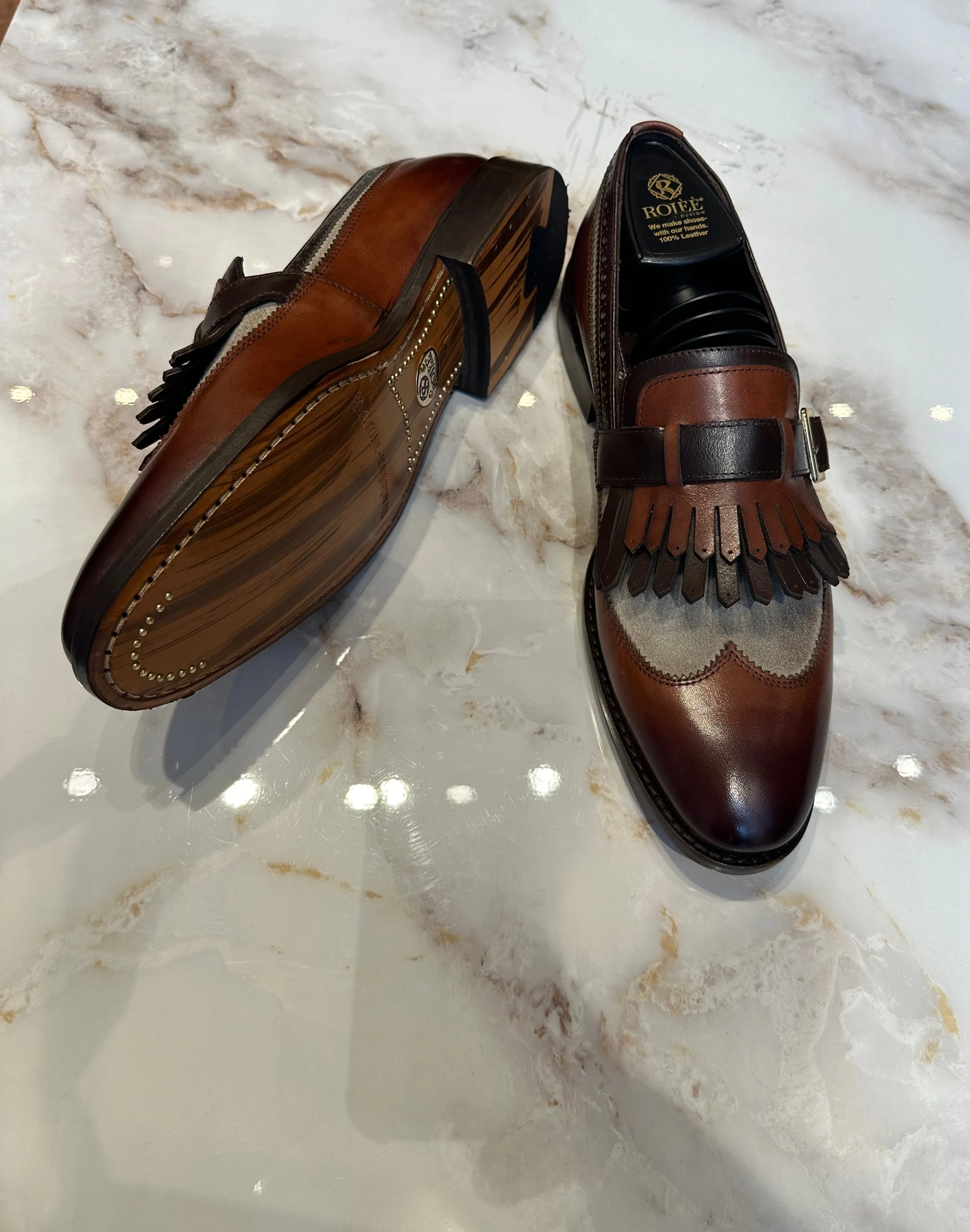 Slipper aus Leder