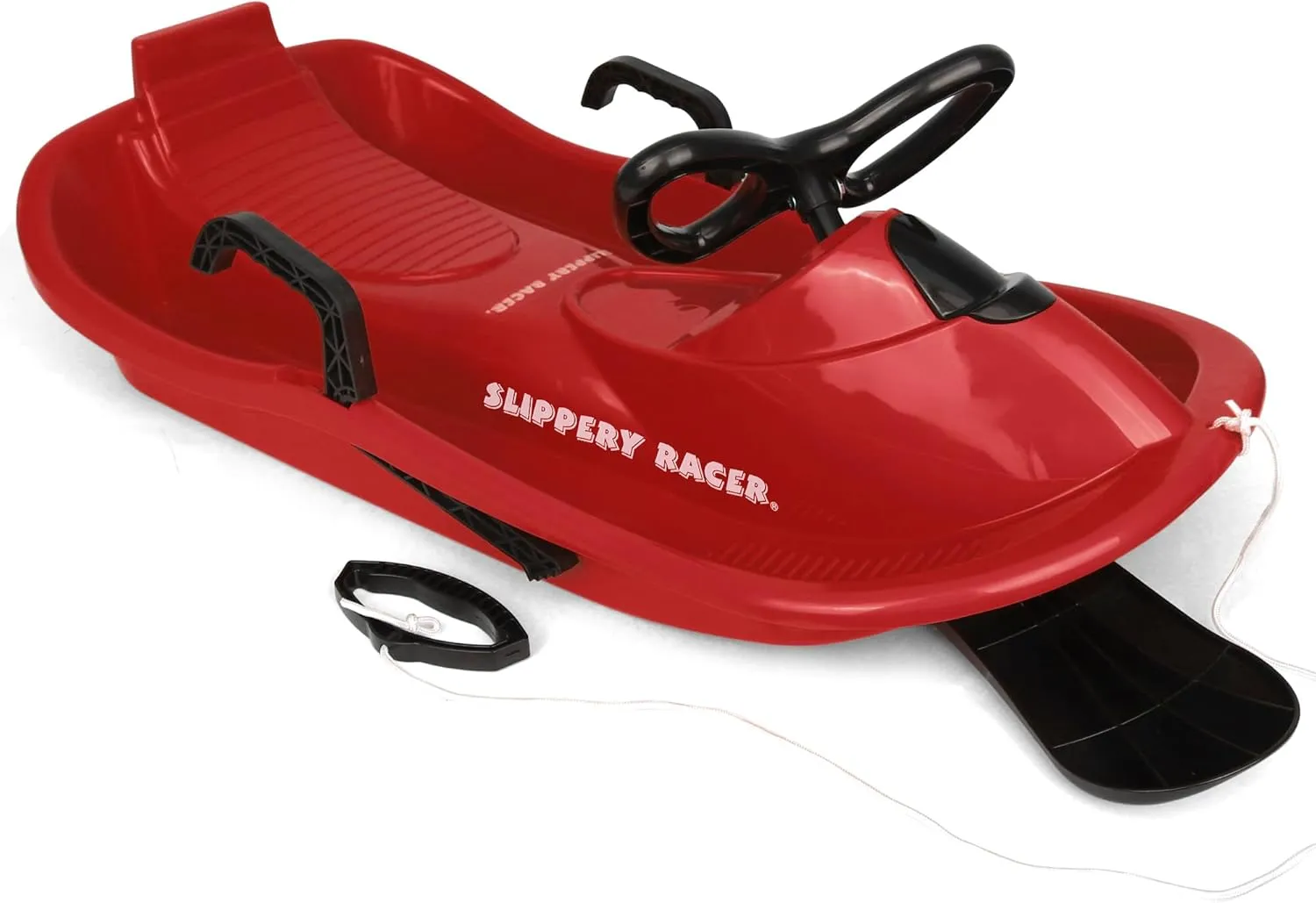 Slippery Racer Downhill Derby Kids Steerable Snow Sled