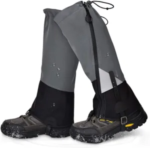 Snow Cover, Waterproof and Tear Resistant Snow Legging Guard, Skiing and Outdoor Leg Warmers for Foot Protection with Grey Color, Suitable for Different Body Types