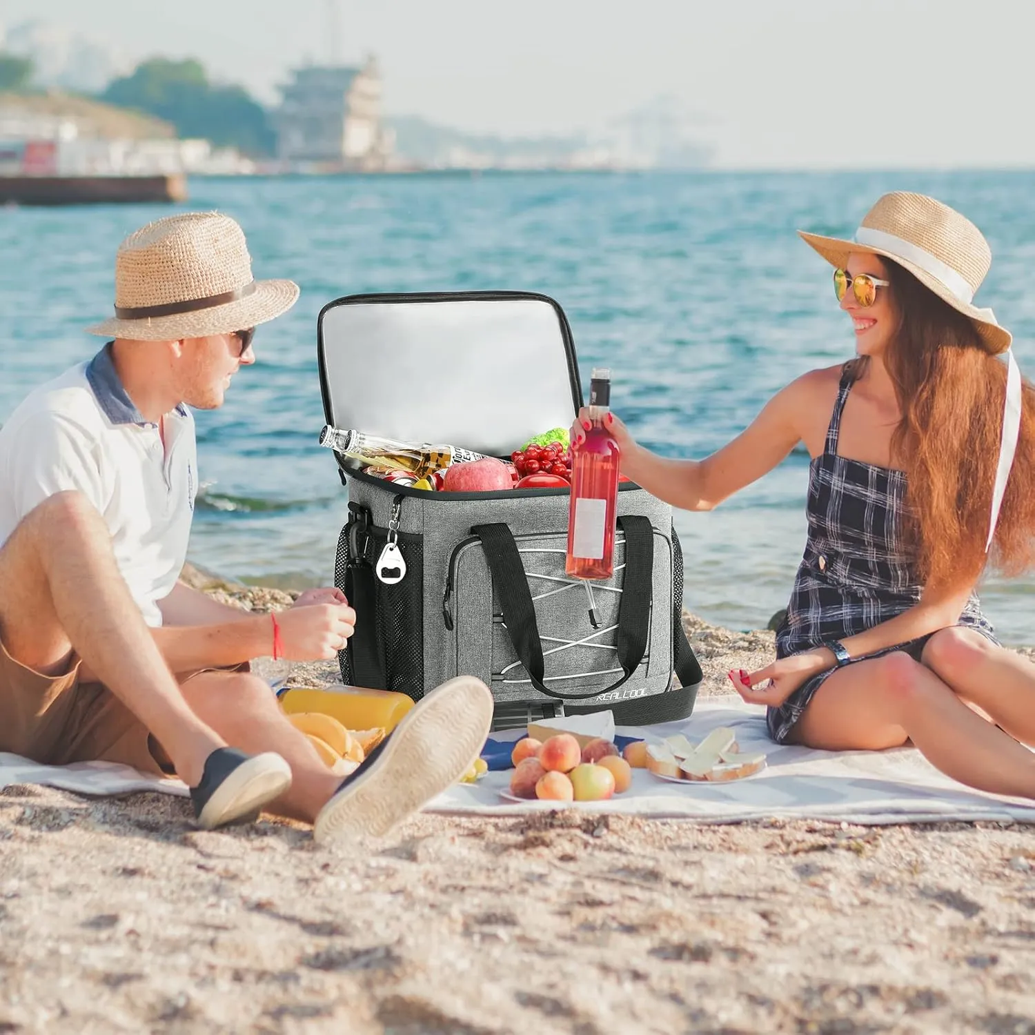 Soft Cooler Bag 35/45Can, Collapsible Cooler Insulated Leak Proof, Large Lunch Box for Men Women, Soft-Sided Cooler for Picnic, Grocery, Beach, Camping, Travel