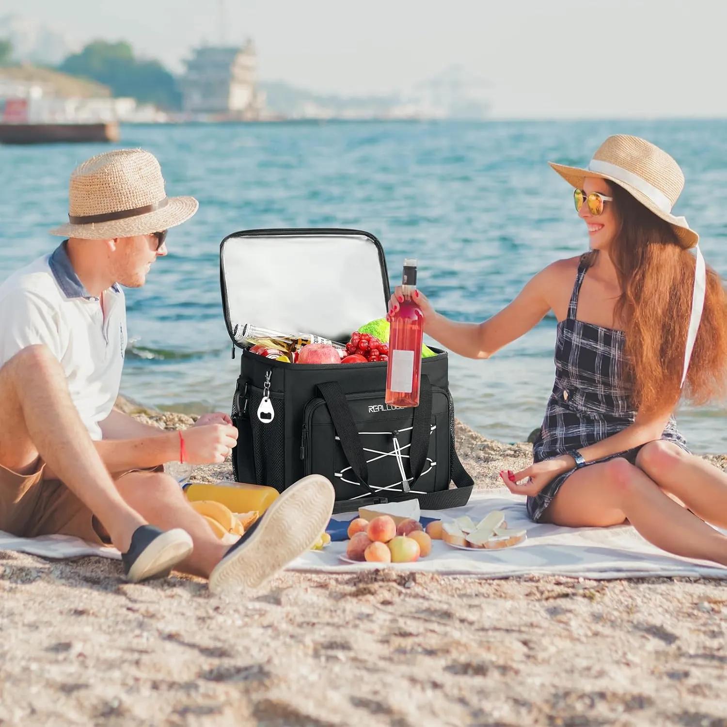 Soft Cooler Bag 35/45Can, Collapsible Cooler Insulated Leak Proof, Large Lunch Box for Men Women, Soft-Sided Cooler for Picnic, Grocery, Beach, Camping, Travel