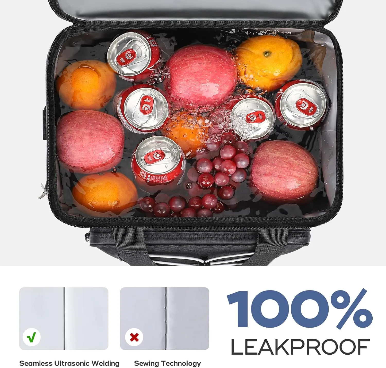 Soft Cooler Bag 35/45Can, Collapsible Cooler Insulated Leak Proof, Large Lunch Box for Men Women, Soft-Sided Cooler for Picnic, Grocery, Beach, Camping, Travel
