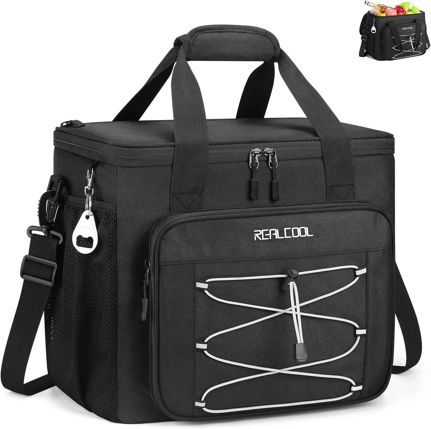 Soft Cooler Bag 35/45Can, Collapsible Cooler Insulated Leak Proof, Large Lunch Box for Men Women, Soft-Sided Cooler for Picnic, Grocery, Beach, Camping, Travel