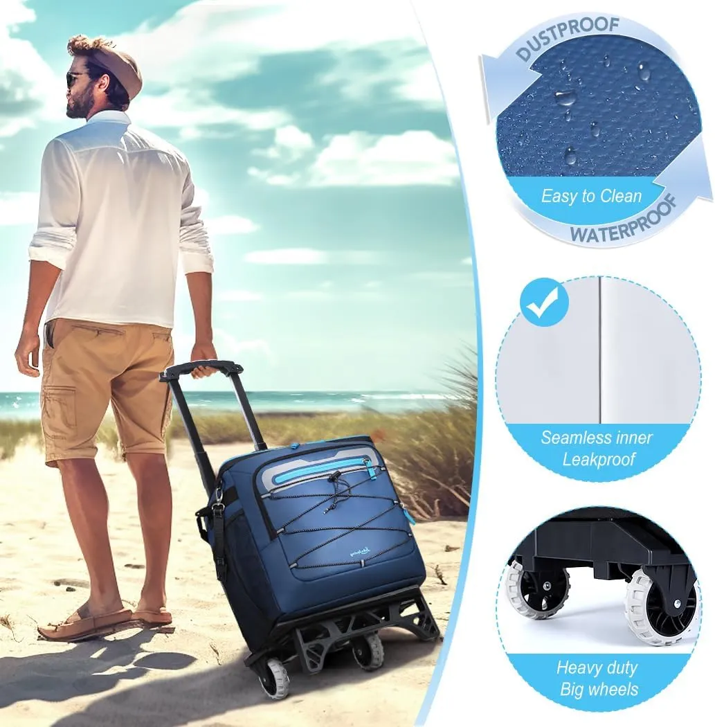 Soft Cooler Bag - Collapsible, Leakproof Camping & Travel Cooler for Grocery Shopping, Beach, Road Trips