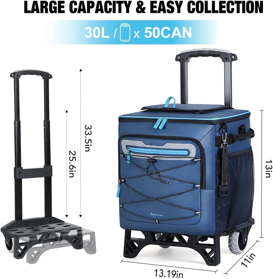 Soft Cooler Bag - Collapsible, Leakproof Camping & Travel Cooler for Grocery Shopping, Beach, Road Trips