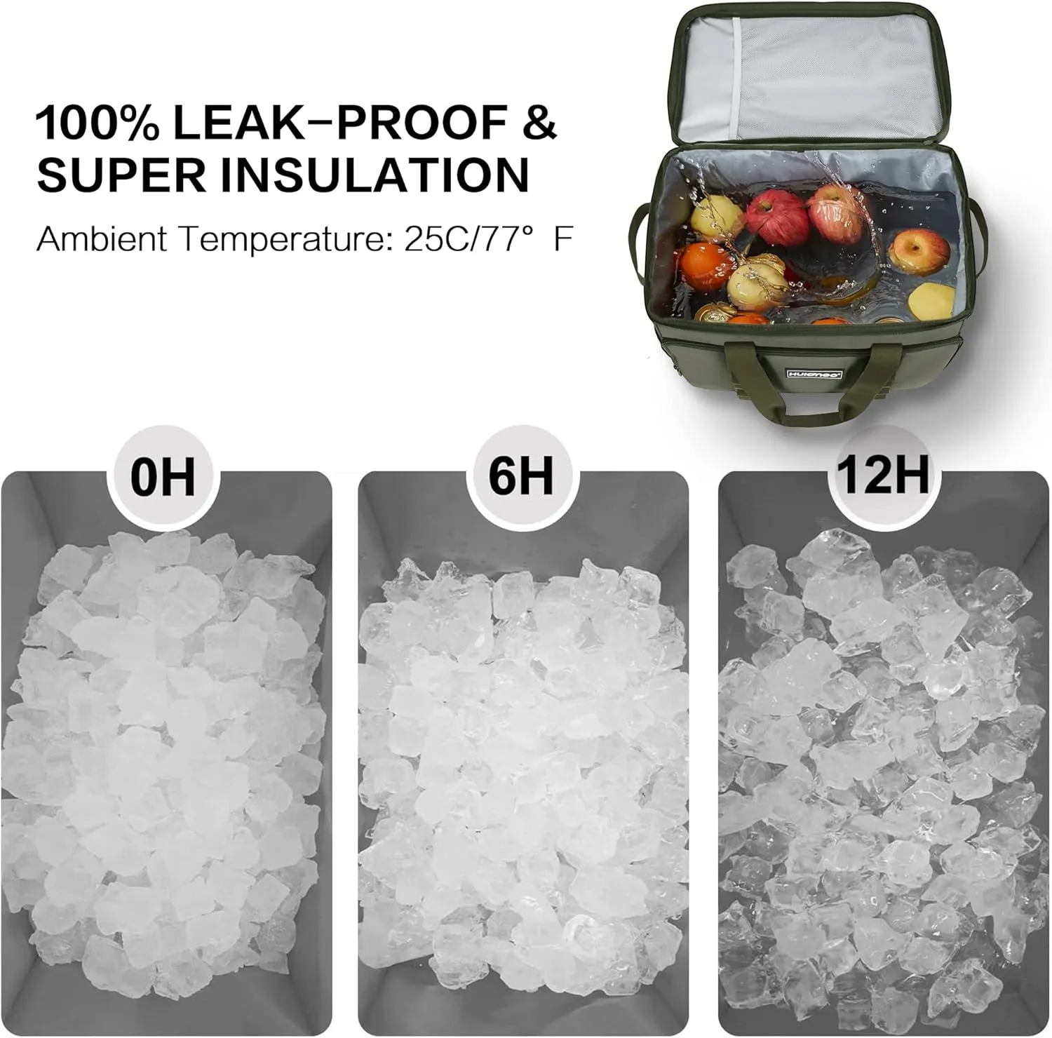 Soft Insulated Cooler Bag Collapsible Large Travel Coolers Soft Sided Coolers Ice Chest, Leakproof, Waterproof
