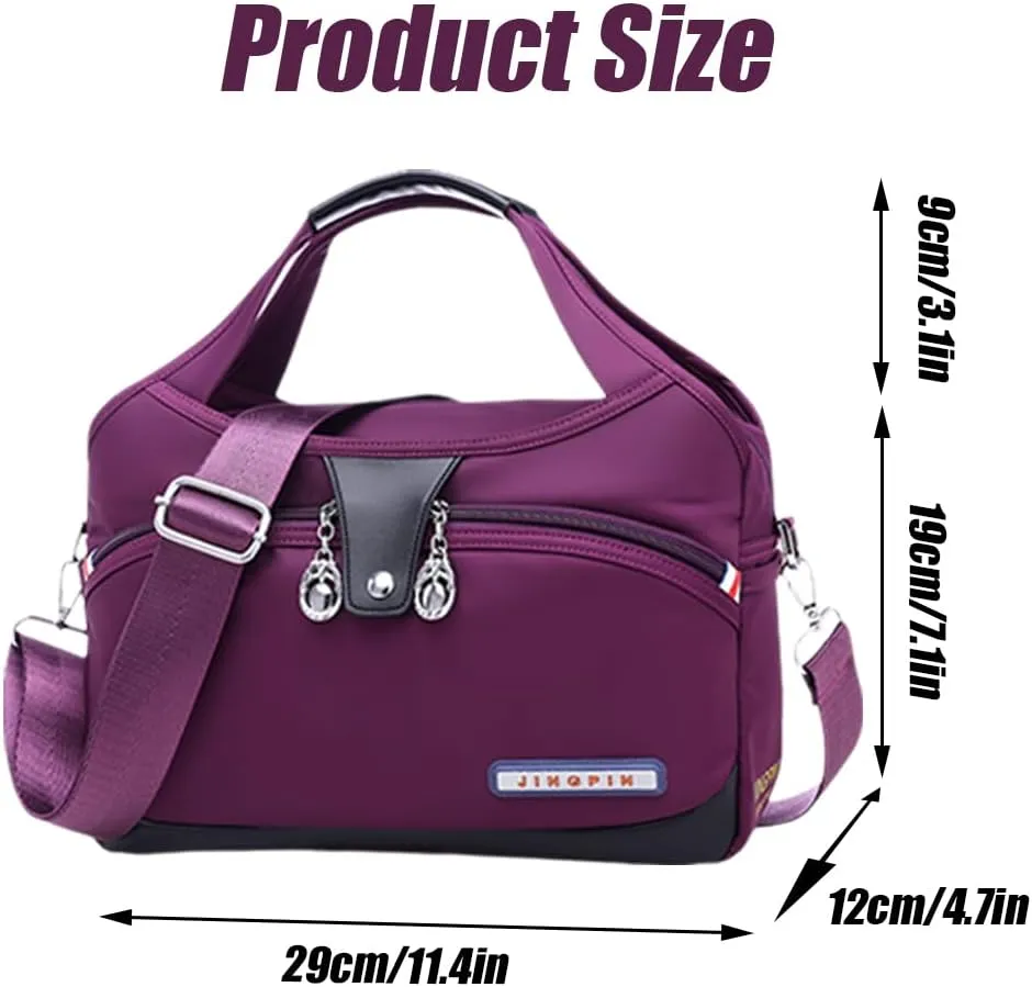 Soft Side Lightweight Underseat Tote Bag, Anti Theft Crossbody Bag for Women, Waterproof Oxford Cloth Shoulder Bags