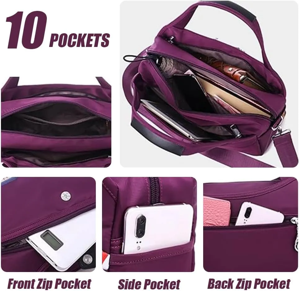Soft Side Lightweight Underseat Tote Bag, Anti Theft Crossbody Bag for Women, Waterproof Oxford Cloth Shoulder Bags