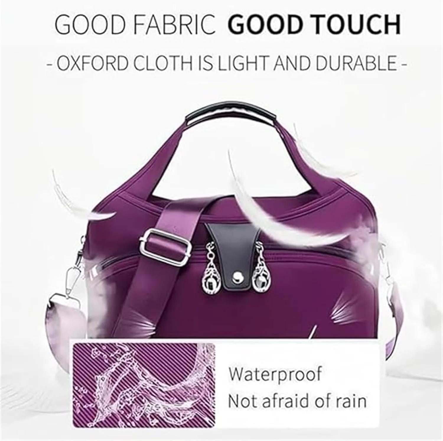 Soft Side Lightweight Underseat Tote Bag, Anti Theft Crossbody Bag For Women, Waterproof Oxford Cloth Shoulder Bags
