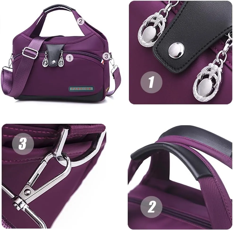 Soft Side Lightweight Underseat Tote Bag, Anti Theft Crossbody Bag for Women, Waterproof Oxford Cloth Shoulder Bags