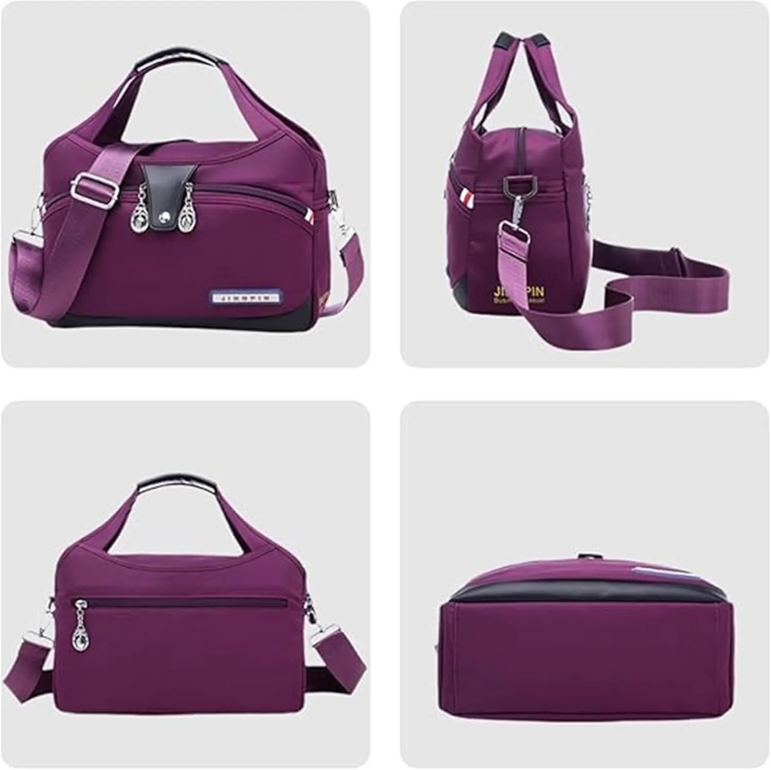 Soft Side Lightweight Underseat Tote Bag, Anti Theft Crossbody Bag For Women, Waterproof Oxford Cloth Shoulder Bags