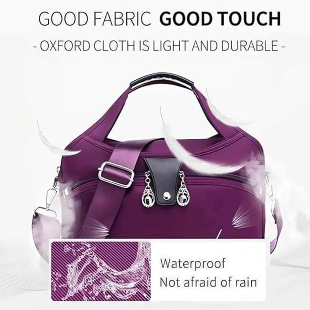 Soft Side Lightweight Underseat Tote Bag, Anti Theft Crossbody Bag for Women, Waterproof Oxford Cloth Shoulder Bags