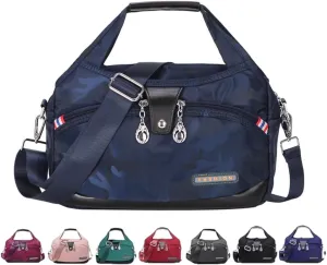 Soft Side Lightweight Underseat Tote Bag - Blaciokamith Multi-pocket Fashion Anti Theft Waterproof Handbag Crossbody