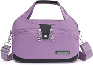 Soft Side Lightweight Underseat Tote Bag, Waterproof Oxford Cloth Shoulder Bag, Multi-Pocket Fashion Anti-Theft Handbag