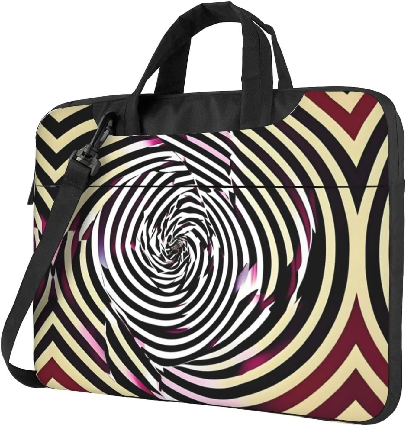 spiral optical illusion gif Print Protective Laptop Bag Versatile Bags Computer Case Soft Women Men Unique