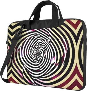 spiral optical illusion gif Print Protective Laptop Bag Versatile Bags Computer Case Soft Women Men Unique